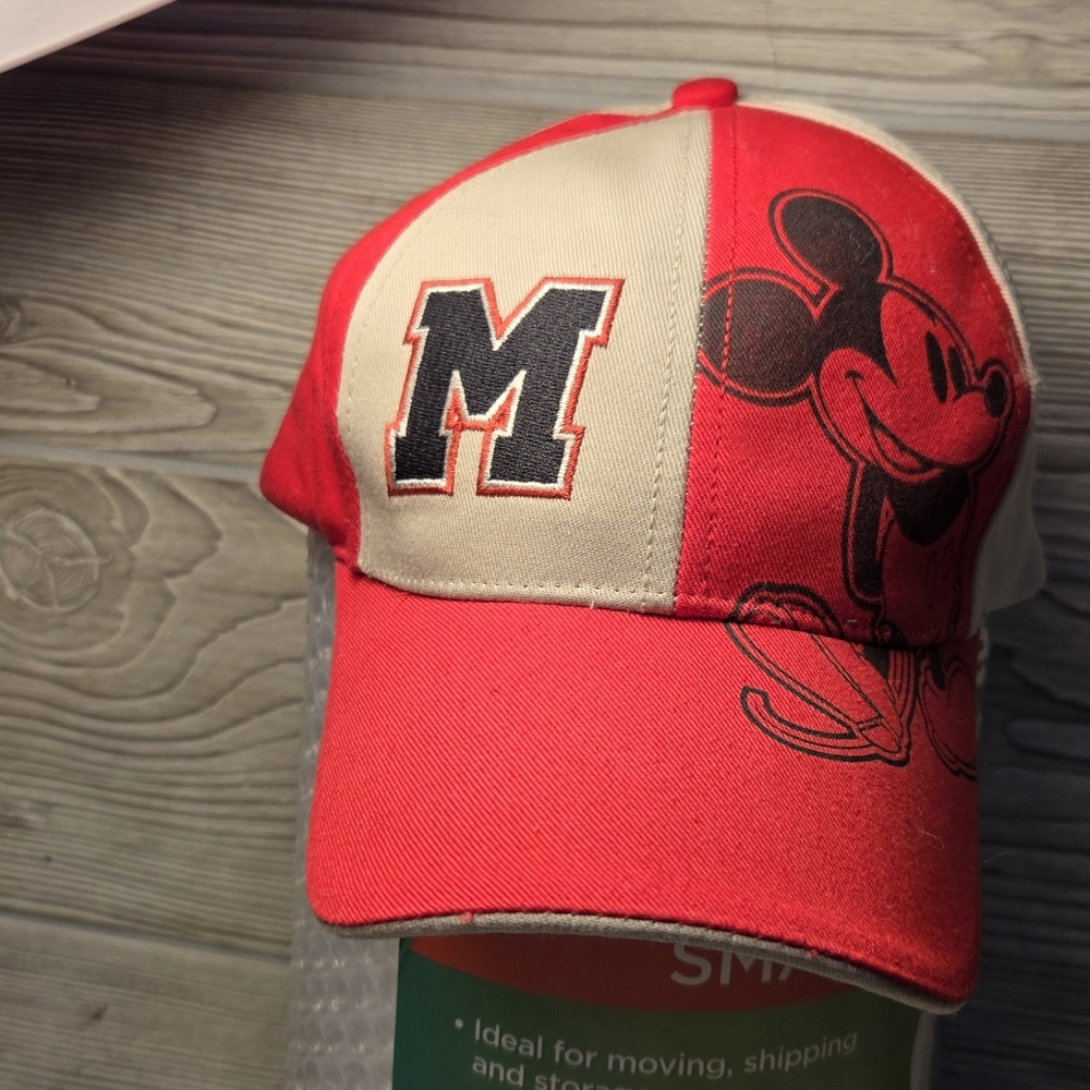 Disney Mickey Mouse  Adjustable Ball Hat Cap Red Tan Blue Black Child Size